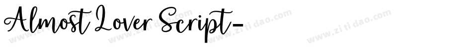 Almost Lover Script字体转换